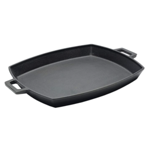 Pre-Seasoned Cast Iron Shallow Pan 14" x 12" side view