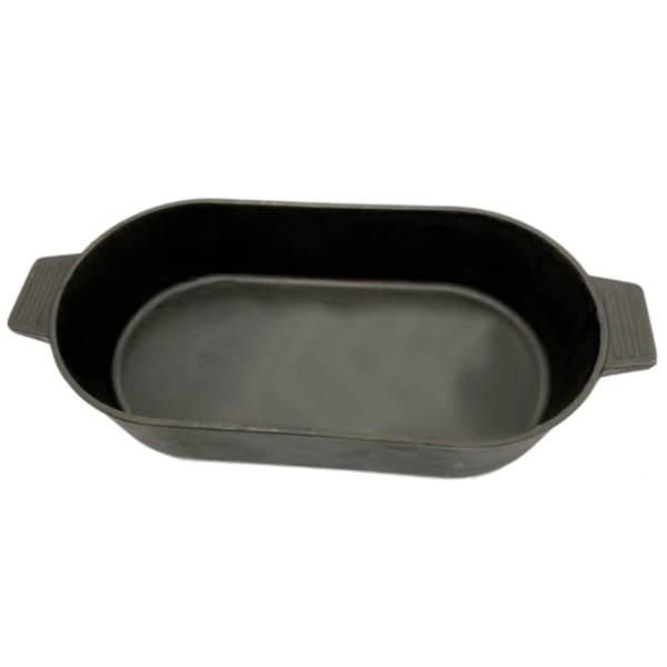 Pre-Seasoned Cast Iron Reversable Griddle, 28" with open top.