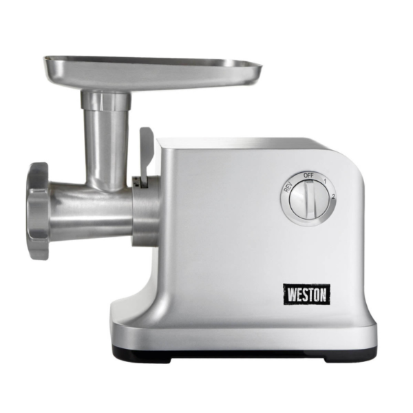 Weston- Speed Electric Meat Grinder & Sausage Stuffer - 4 lb/min- HAMI-33-1301-W side view.