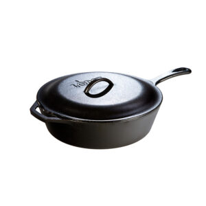 12 Inch Cast Iron Covered Deep Skillet