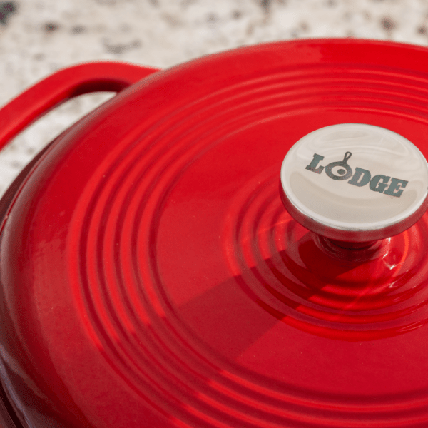 Lodge Red Cast Iron Enameled Dutch Oven 6 QT