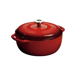 Lodge Red Cast Iron Enameled Dutch Oven 6 QT