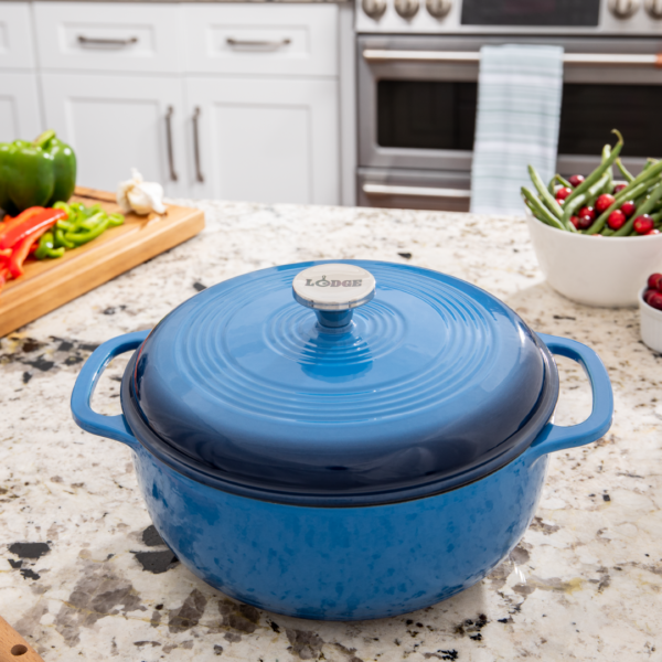 Blue Essential Enamel Cast Iron Dutch Oven - Image 2