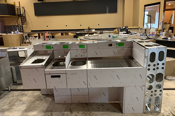 Restaurant bar installation