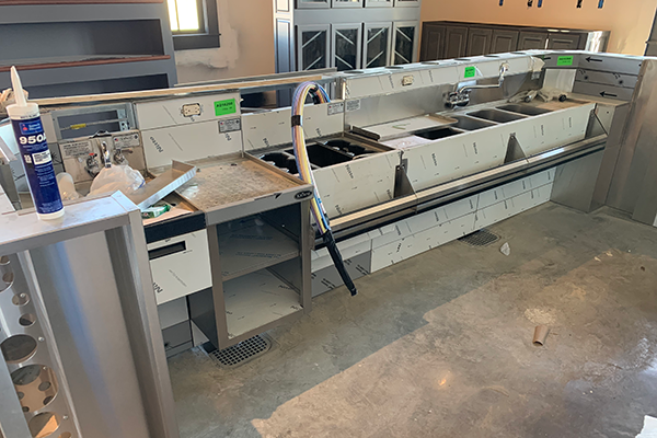 back bar installation